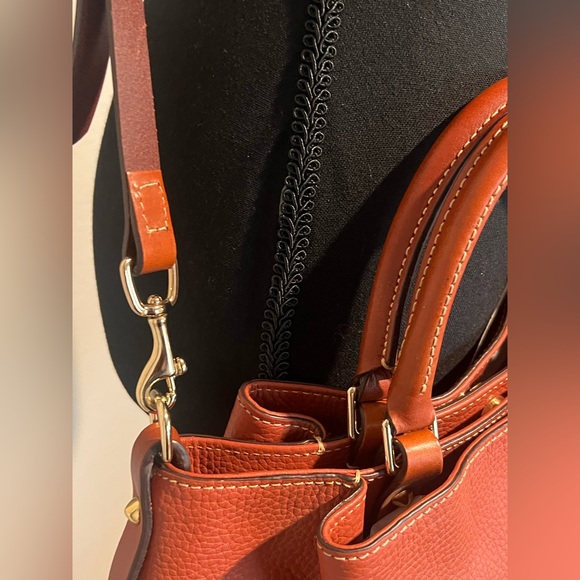 Dooney & Bourke Pebble Leather Satchel + Matching Pouch - Picture 4 of 11